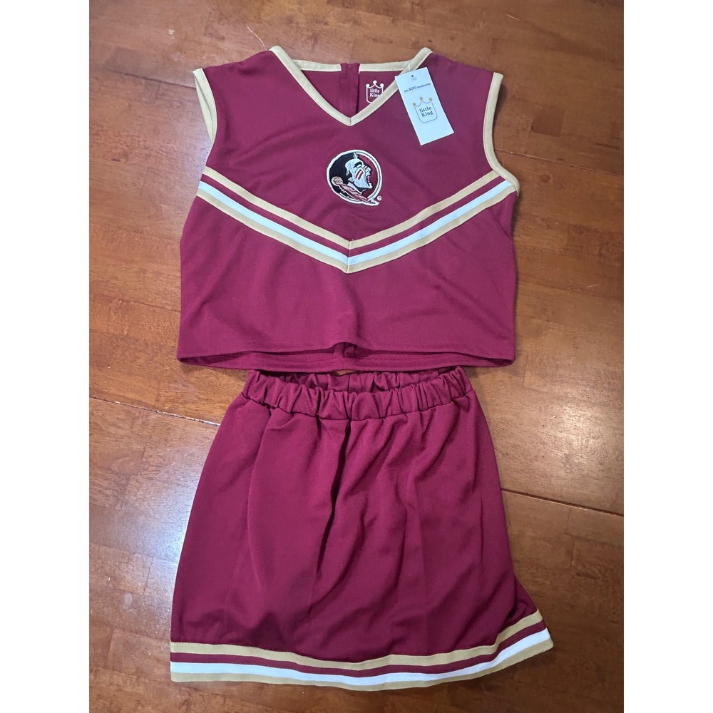 New Little King Cheerleader Set Youth YXL Garnet Florida State Seminoles FSU NWT